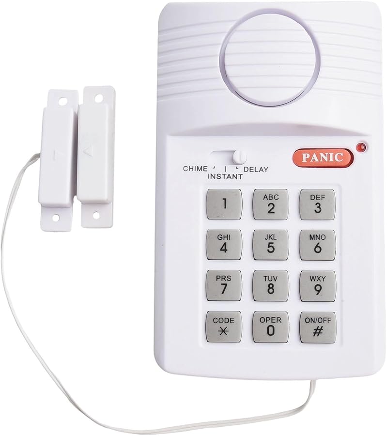 Wireless Door Alarm with Keypad Password Protection for Garage Shed Caravan Security - Image 1